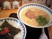 「ランチセット￥880（ラーメン+明太子ごはん）」@麺や 福十八の写真