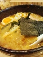 「一本槍らぁめん（味噌）+サービスライス750円」@一本槍 大森店の写真