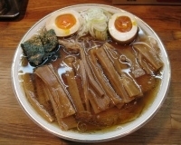 「チャーシューラーメン+煮玉子」@元祖 恵比寿ラーメンの写真