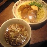 「温玉肉餡かけつけそば（並200g）+麺カタメ」@麺屋武蔵 武骨外伝の写真