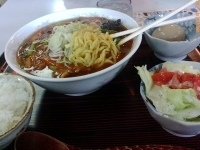 「ポパイラーメン（辛さ10倍）+味玉セット 893円+315円=1」@ファミリーチューカ なかむらの写真