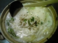 「鶏塩煮込み土鍋麺」@天一坊の写真