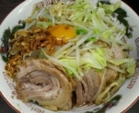 「小ぶた 汁なし ニンニク」@ラーメン二郎 横浜関内店の写真