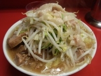 「小ラーメンW豚入り（ヤサイ、ニンニク、アブラ）」@ラーメン二郎 桜台駅前店の写真