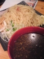 「黒みそ魚介つけ麺（大盛）」@黒味噌らーめん 初代けいすけ 品川店の写真