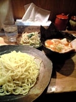 「辛味つけ麺（中盛り）+やすべえ特製トッピング」@つけ麺屋 やすべえ 池袋店の写真