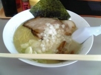 「地鶏白湯そば大盛」@政宗ラーメンの写真