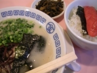 「たかなバリ700円明太子ごはん300円替え玉100円」@博多まるきんラーメン 中延店の写真