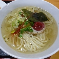 「梅しおラーメン 750円」@自家製ラーメン 菊屋食堂の写真