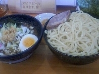 「裏ぶたぶたもりそば（塩）￥720 中盛り￥50 豚ほぐし￥150」@中華そば・特製もりそば 満帆 伊勢崎店の写真