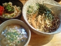 「鶏白湯つけめん+まかないチャーシュー丼（730円+180円）」@麺や 福一の写真