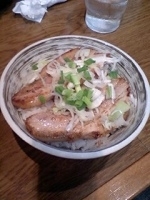 「つけ玉そば +チャーシュー丼」@本家大黒屋本舗 平井店の写真