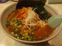 「辛しラーメン（中辛）」@つけ麺 大雄 鶴見店の写真