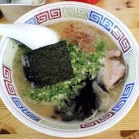 「03 長浜塩らーめん・マー油入り（茹で10秒）（600円）+替え」@ハングリードラゴンの写真