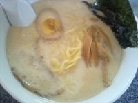 「らーめん（白ダレ）+餃子（630円+262円）」@とんこつらーめん 千尋房の写真