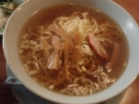 「本日のランチ（手打ちらーめん+肉そぼろ丼）」@おだ亭の写真