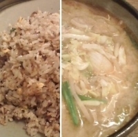 「みそらーめん+玉子チャーハン」@手打ちらーめん たかせの写真