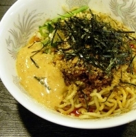 「汁なし担々麺（夜限定メニュー）+ご飯（小）」@桃天花の写真