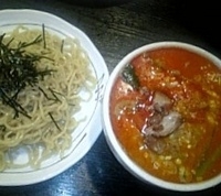 「胡麻珈哩つけ麺（太麺、辛口） 750円+切り落としチャーシュー 」@桃天花の写真