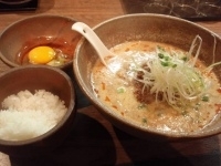 「坦々麺セット（でめきん流玉子かけご飯）」@麺酒場 でめきんの写真