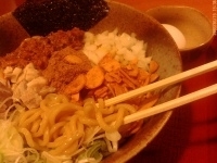 「カレー味まぜそば（800円）」@食処 渓の写真