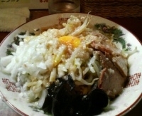 「油めん（タマネギまし）」@らーめん ぽっぽっ屋 水道橋店の写真