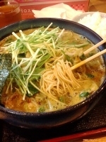 「海豚カレー麺大盛+特濃+小ライス （780円+170円+50円=」@ラーメン猪太の写真