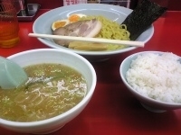 「和風つけ麺と半ライスセット」@ラーメン山岡家 守谷店の写真