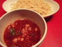 「ごんぶとつけ麺（辛み味 中盛り） 【760円】」@つけめん工房 浅草製麺所の写真