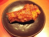 「元祖から揚げ（1本） 【100円】」@つけめん工房 浅草製麺所の写真