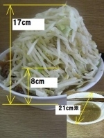 「小ラーメン豚入り（ヤサイ）」@ラーメン二郎 栃木街道店の写真