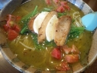 「7月限定 ジェノバ風汁そば+大盛（680円+50円）」@麺屋 青山 本店の写真