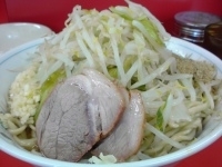 「汁なし大（+生卵）（ヤサイ、ニンニクダブル、魚粉ダブル）」@ラーメン二郎 環七一之江店の写真