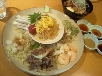 「7月限定 冷やし中華+チャーシュー飯 （780円+250円）」@麺屋青山 臼井店の写真