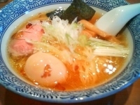 「香味鶏だし（あっさり）ラーメン+味玉（￥650+サービス）」@麺処 ほん田の写真