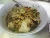 「カレーそば（スープのない野菜麺）小ライス付」@ラーメンハウス ふらの 藤阿久店の写真