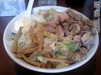 「油そば（900円）+無料トッピング（ニンニク、マヨネーズ、辛アブ」@UNDER GROUND RAMENの写真