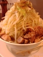 「塩ラーメン大盛+小間切れブタ+魚粉（野菜マシマシニンニクマシマシ」@らーめん大 本郷店の写真