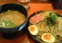 「濃厚豚骨魚介つけ麺（柚子）+大人の味玉」@麺処 ほん田の写真