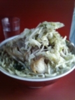 「ぶたダブル大（ヤサイマシマシ・ニンニク）」@ラーメン二郎 三田本店の写真