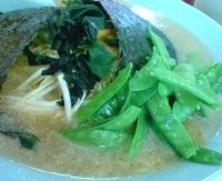 「ネギラーメン+きぬさや \850」@ラーメンショップ 羽生インター店の写真