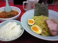 「辛味つけ麺と半ライスセット」@ラーメン山岡家 守谷店の写真