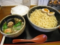 「味玉つけ麺 850円（大盛無料） + ライス 150円」@麺創 玄古の写真