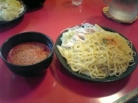 「ささみつけ麺大盛(激辛)+しゃぶしゃぶ」@広島激辛つけ麺 とんがらしの写真