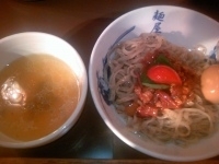 「トマトの和えつけ麺+味玉 ￥950」@麺屋武蔵 青山の写真