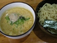「ウニつけ麺（限定ラスト）￥850 味玉サーヴイス」@ラーメン工房 幸福亭の写真