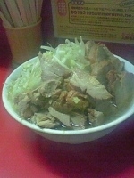 「少ブタ・カタメ・ヤサイ・ニンニクチョイ」@ラーメン二郎 上野毛店の写真