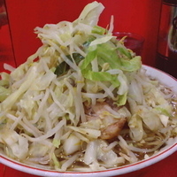 「ぶた入り大ラーメン 650円（ヤサイマシマシ・カラメ・ニンニク）」@ラーメン二郎 三田本店の写真