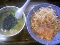 「塩つけ麺+あげねぎ」@らあめん 葫の写真