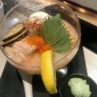 「紀州南高梅冷しラーメン（期間限定1日25食）+味玉」@二代目 海老そば けいすけ 高田馬場本店の写真